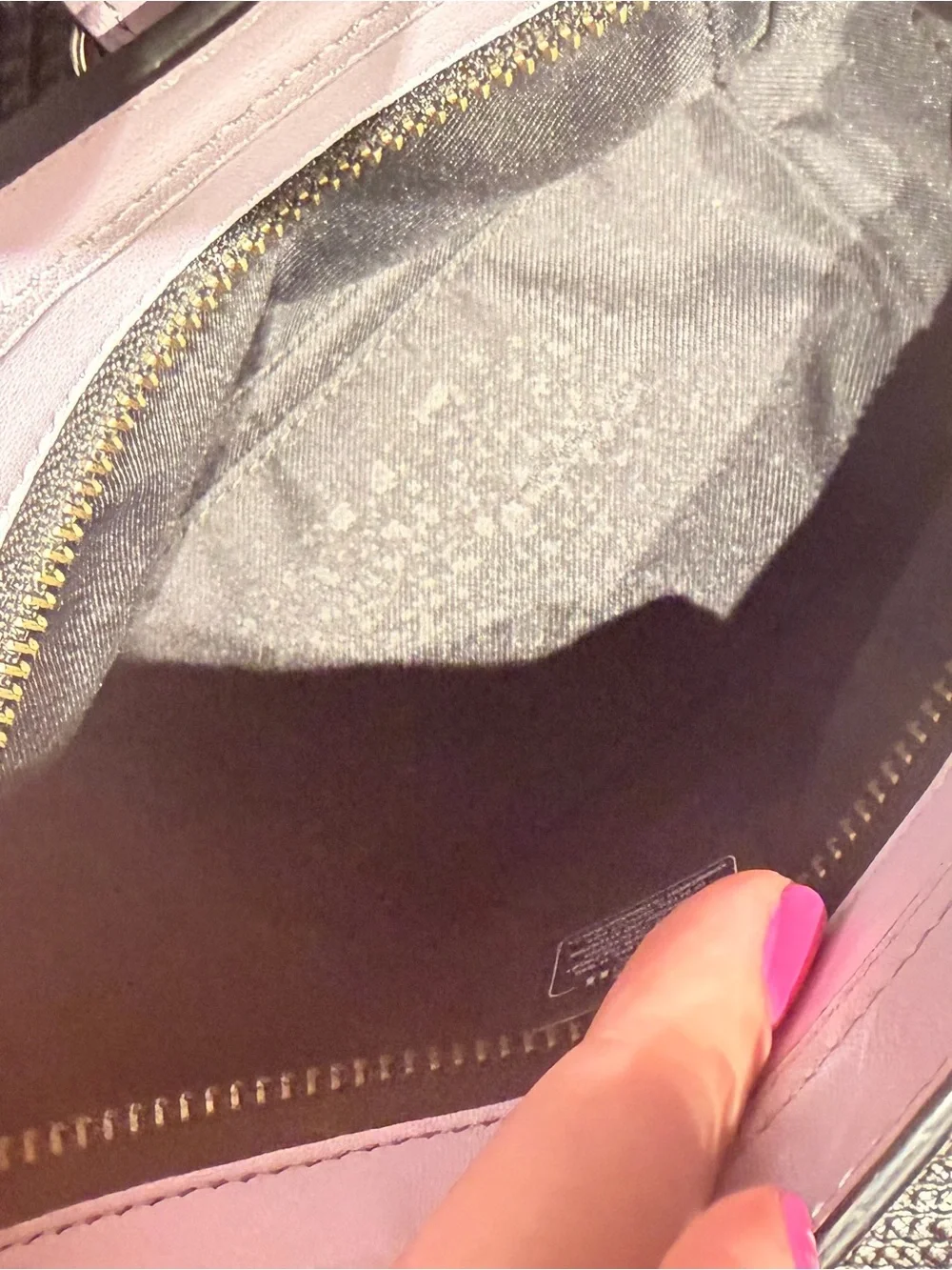 COACH Kiti Swagger Ariana Grande Light Lavender Structured Tote Handbag